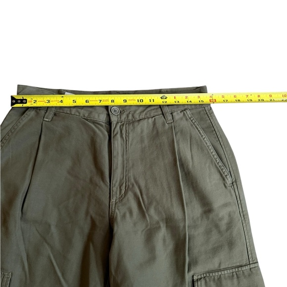 Agolde Jericho Cropped Cargo Pants High Waisted Relaxed Fit Size 27 Green - Picture 6 of 11